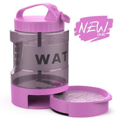 Trellivo™ 2-in-1 Pet Travel Water Bowl & Feeder, 95oz, Portable & Sturdy