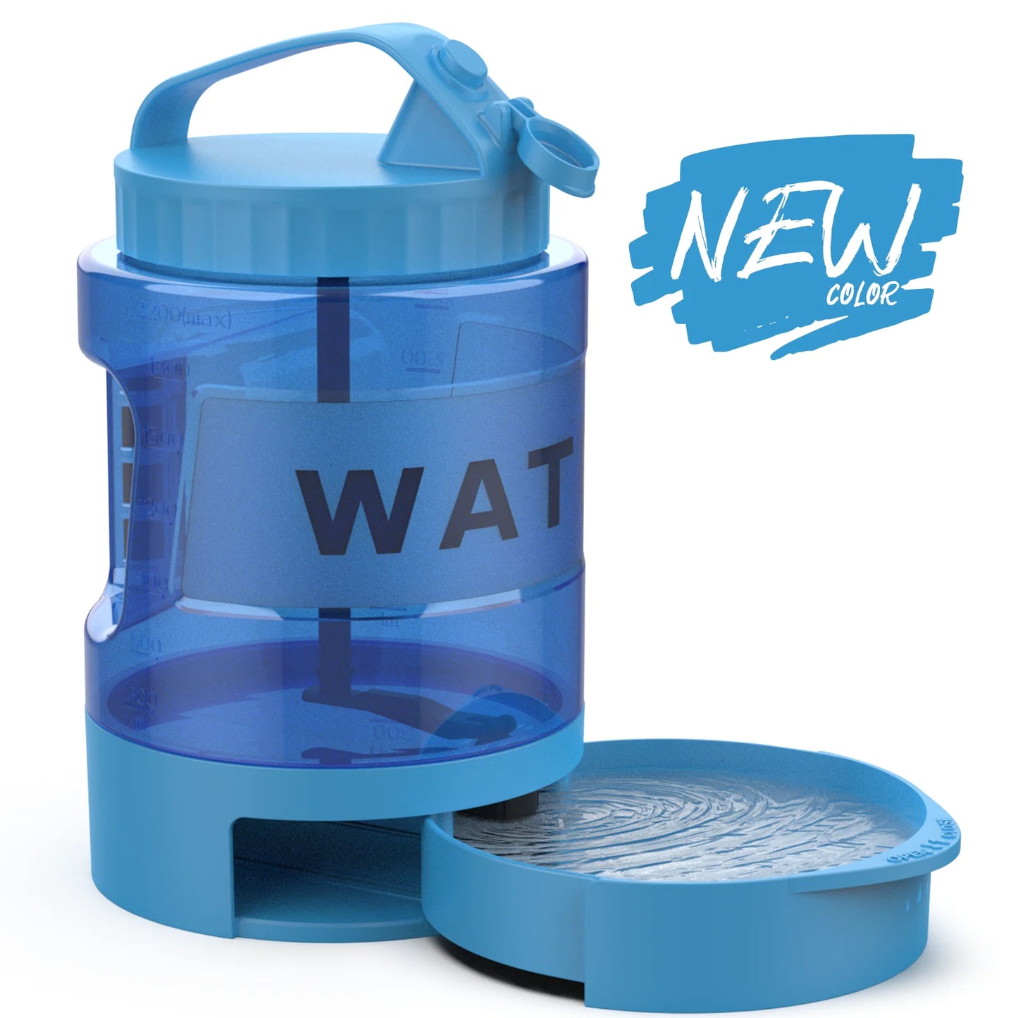 Trellivo™ 2-in-1 Pet Travel Water Bowl & Feeder, 95oz, Portable & Sturdy