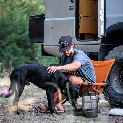 Trellivo™ 2-in-1 Pet Travel Water Bowl & Feeder, 95oz, Portable & Sturdy