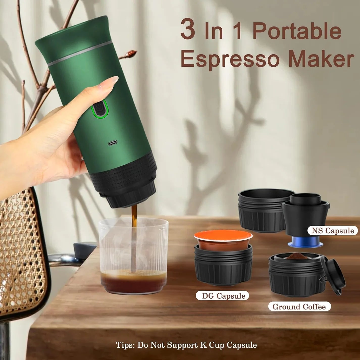 Trellivo™ Wireless Electric Portable Espresso Coffee Machine