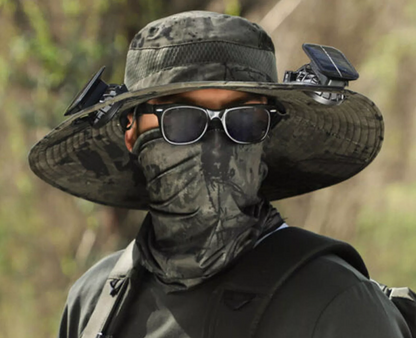 Trellivo™ Wide Brim Solar Fan Hat