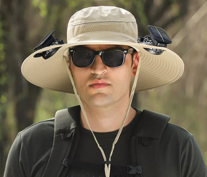 Trellivo™ Wide Brim Solar Fan Hat